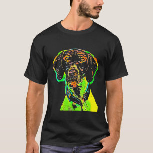Duitse Shorthaired Pointer Dog Face Puppy Pop Art T-shirt