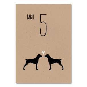 Duitse Shorthaired Pointer Dog Silhouettes Wedding Kaart