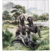 Duitse Shorthaired Pointer Douchegordijn (Voorkant)