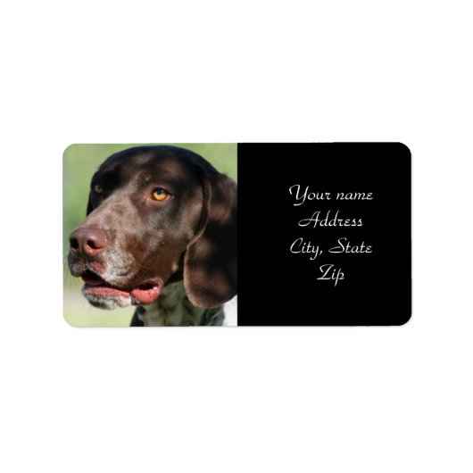 Duitse Shorthaired Pointer Etiket (Voorkant)