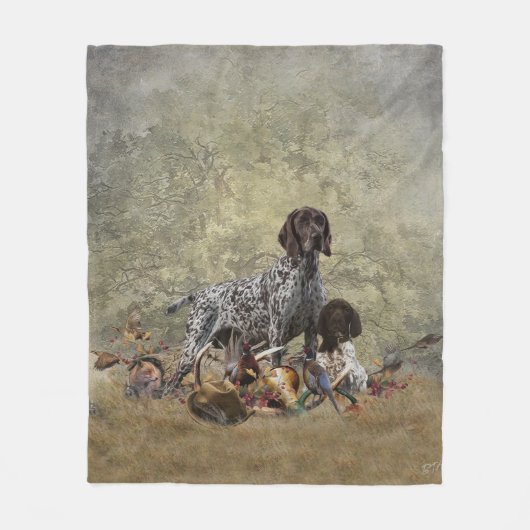 Duitse Shorthaired Pointer Fleece Deken (Voorkant)