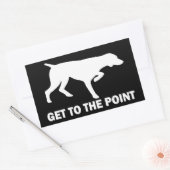 Duitse Shorthaired Pointer "Ga naar het punt" Rechthoekige Sticker (Envelop)