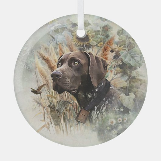 Duitse Shorthaired Pointer Glas Ornament (Voorkant)