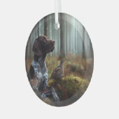Duitse Shorthaired Pointer Glas Ornament (Voorkant links)