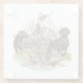 Duitse Shorthaired Pointer Glazen Onderzetter (Achterkant)