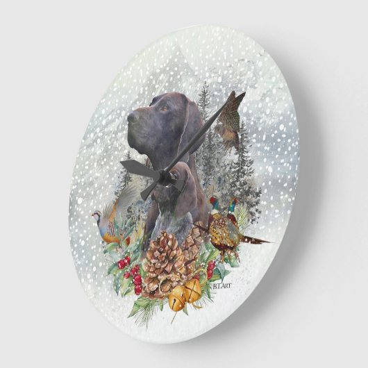 Duitse Shorthaired Pointer - grote klok (Hoek)