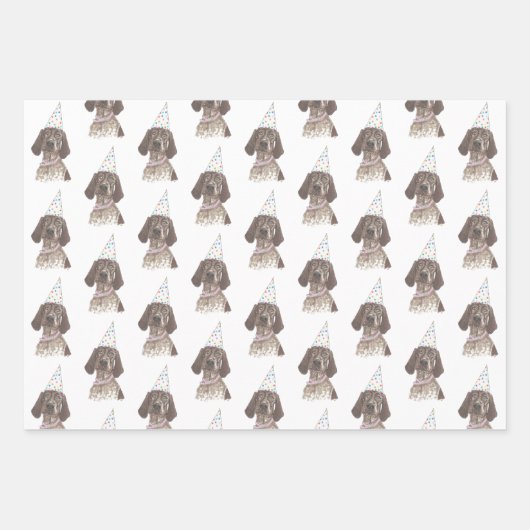 Duitse Shorthaired Pointer GSP Dog Waterverf Art Inpakpapier Vel (Voorkant)