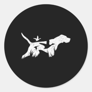 Duitse Shorthaired Pointer Gsp Hunting Dogs Ronde Sticker