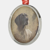 Duitse Shorthaired Pointer GSP Metal Ornament (Links)