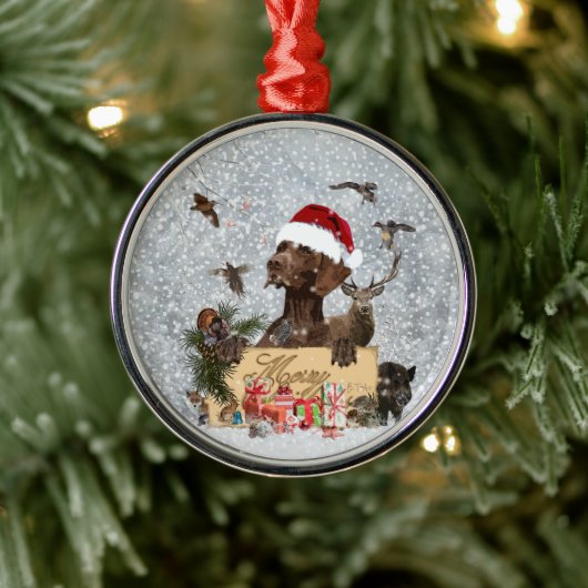 Duitse Shorthaired Pointer GSP Metal Ornament (Boom)