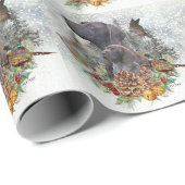 Duitse Shorthaired Pointer in de winter Cadeaupapier (Rol Hoek)