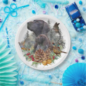 Duitse Shorthaired Pointer in de winter Papieren Bordje (Feest)