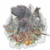 Duitse Shorthaired Pointer in de winter Sticker (Voorkant)