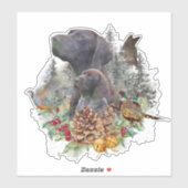 Duitse Shorthaired Pointer in de winter Sticker (Vel)