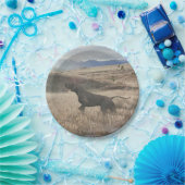 Duitse Shorthaired Pointer jager quail , Art Papieren Bordje (Feest)