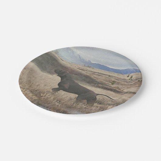 Duitse Shorthaired Pointer jager quail , Art Papieren Bordje (Gekanteld)