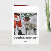 Duitse Shorthaired Pointer-kerstcadeautjes Feestdagen Kaart (Achterkant)