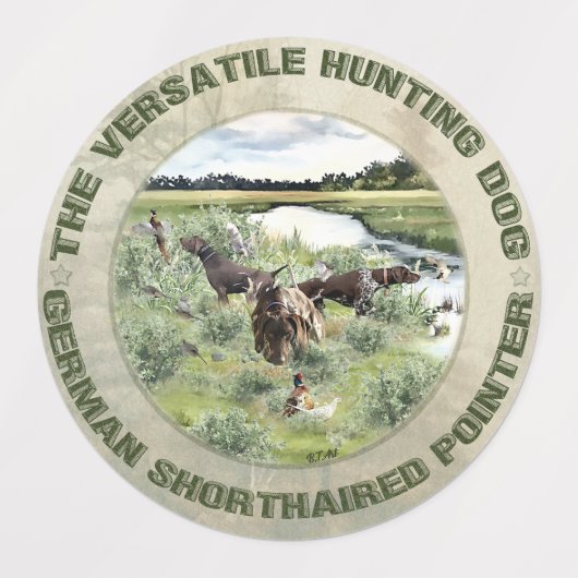Duitse Shorthaired pointer Labels (Design 2)