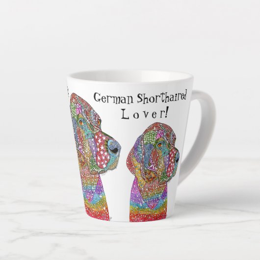 Duitse Shorthaired Pointer Lover Latte Mok (Rechterhoek)