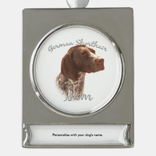 Duitse Shorthaired Pointer mam 2 Verzilverd Banner Ornament