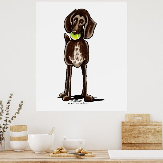 Duitse Shorthaired Pointer Playtime Poster (Keuken)