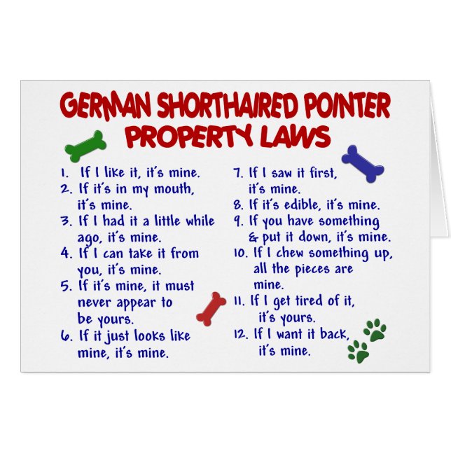 DUITSE SHORTHAIRED POINTER Property Laws 2 (Voorkant Horizontaal)