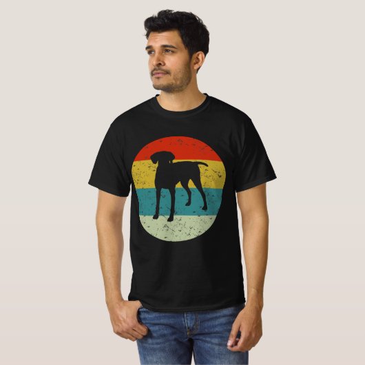Duitse Shorthaired Pointer retro  T-shirt (Voorkant volledig)