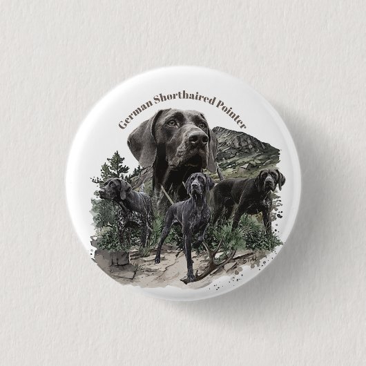 Duitse Shorthaired Pointer Ronde Button 3,2 Cm (Voorkant)