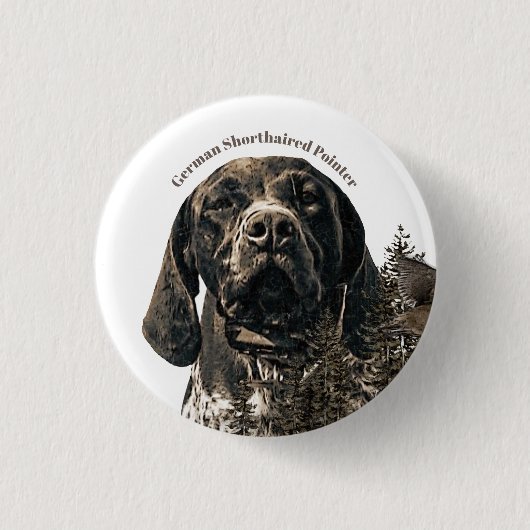 Duitse Shorthaired Pointer Ronde Button 3,2 Cm (Voorkant)