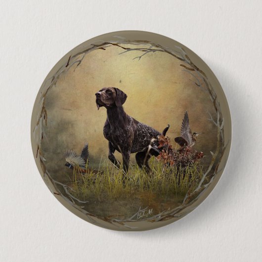 Duitse Shorthaired Pointer Ronde Button 7,6 Cm (Voorkant)