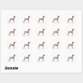Duitse Shorthaired Pointer Ronde Sticker (Vel)