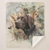 Duitse Shorthaired Pointer Sherpa Deken (Voorkant)
