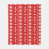 Duitse Shorthaired Pointer Silhouettes kerst Fleece Deken (Voorkant)