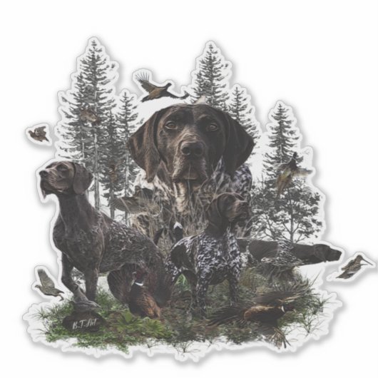 Duitse Shorthaired Pointer Sticker (Voorkant)