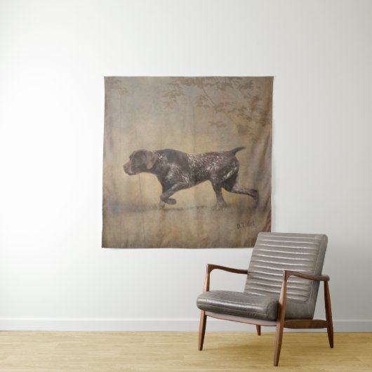 Duitse Shorthaired Pointer Wandkleed (In situ)