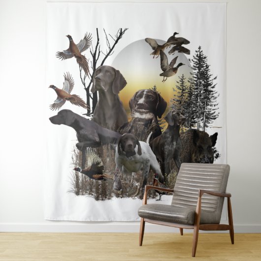 Duitse Shorthaired Pointer Wandkleed (In situ)
