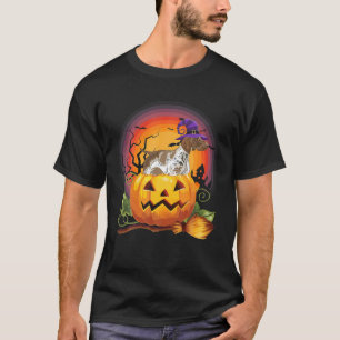Duitse Shorthaired Pointer Witch Pumpkin Halloween T-shirt