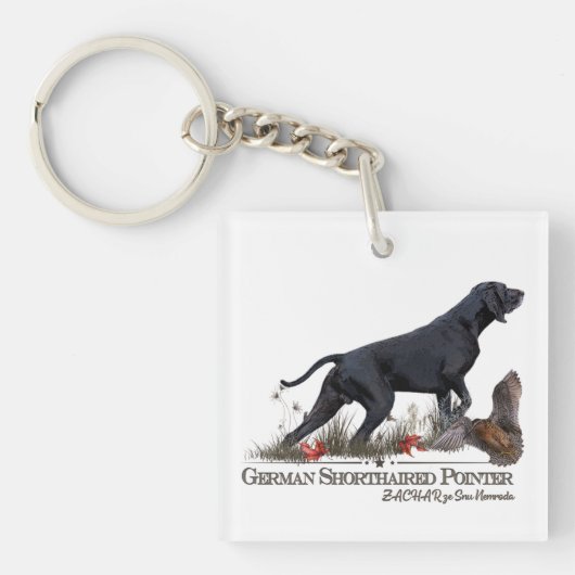 Duitse Shorthaired Pointer, ZACHAR Tapestry Poster Sleutelhanger (voorkant)