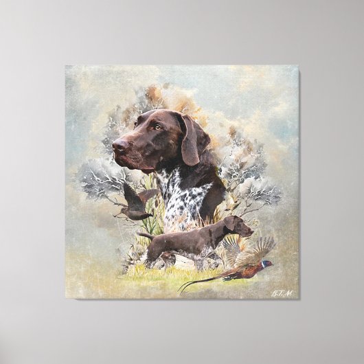 Duitse Shorthaired Pointers Canvas Afdruk (Voorkant)