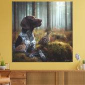 Duitse Shorthaired Pointers Canvas Afdruk (Insitu (Woonkamer))