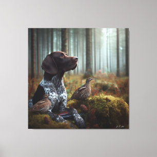 Duitse Shorthaired Pointers Canvas Afdruk