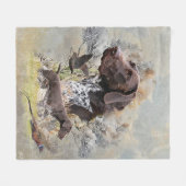 Duitse Shorthaired Pointers Fleece Deken (Voorkant (Horizontaal))