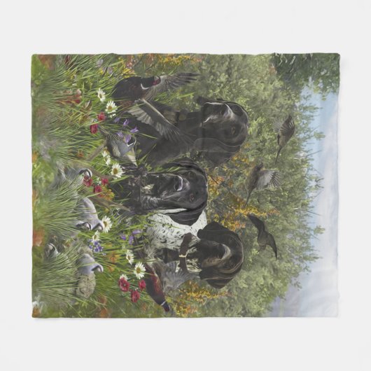 Duitse Shorthaired Pointers Fleece Deken (Voorkant (Horizontaal))
