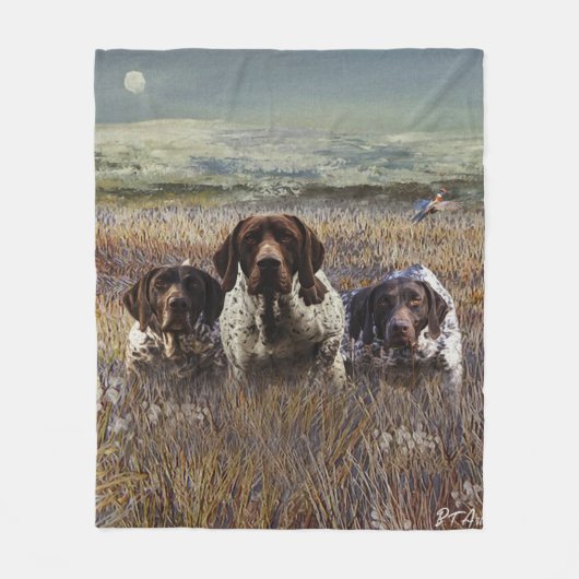 Duitse Shorthaired Pointers Fleece Deken (Voorkant)