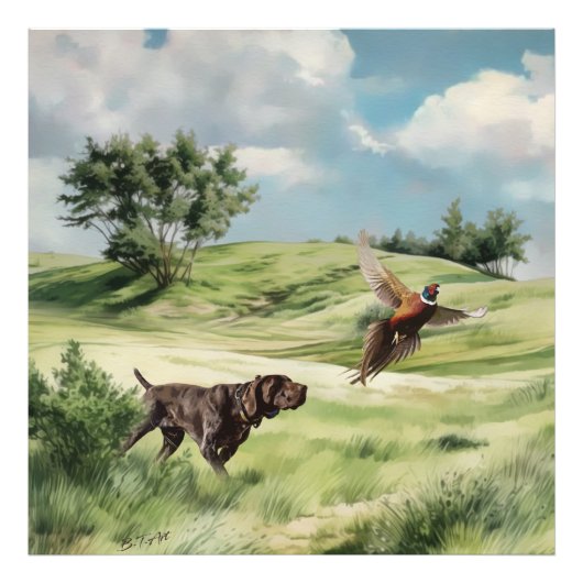 Duitse Shorthaired Pointers Foto Afdruk (Voorkant)