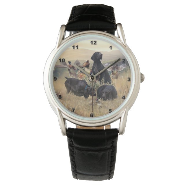 Duitse Shorthaired Pointers Horloge (Voorkant)