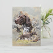 Duitse Shorthaired Pointers Kaart (Staand voorkant)