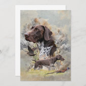 Duitse Shorthaired Pointers Kaart (Voorkant / Achterkant)