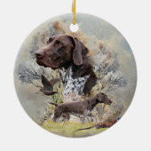 Duitse Shorthaired Pointers Keramisch Ornament (Achterkant)