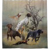 Duitse Shorthaired Pointers (SAP) Douchegordijn (Voorkant)